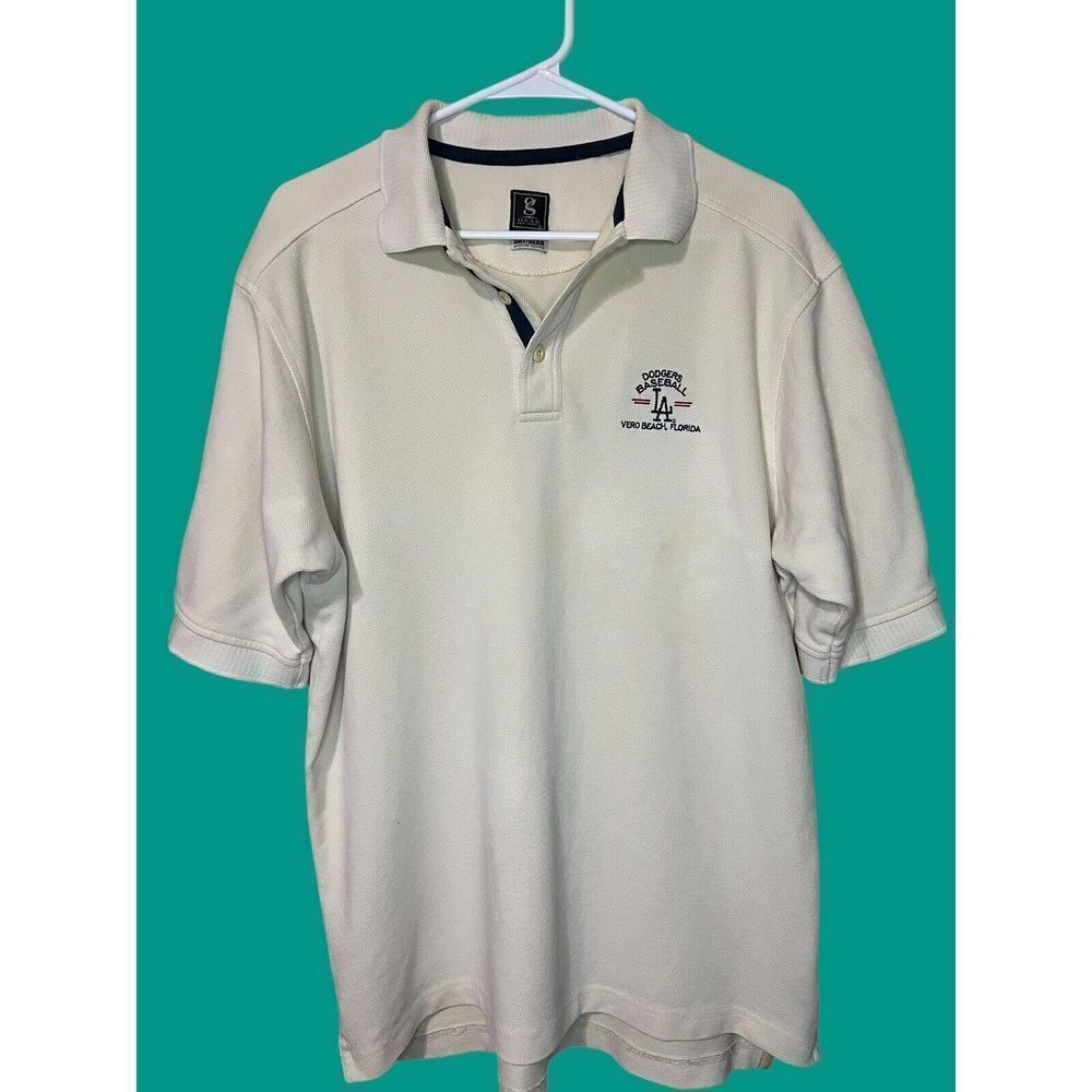 Vintage Vero Beach Dodgers Logo Polo Shirt Minor League Baseball Sz L/XL gear fo